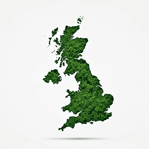 Abstract UK map outline